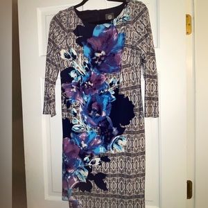 Vince Camuto floral half sleeve dress